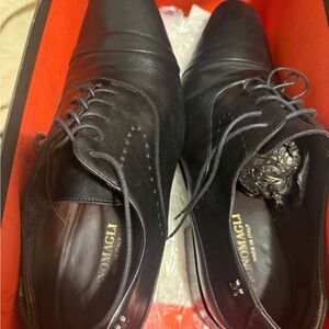 Bruno Magli Black Leather Oxfords